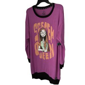 Disney Nightmare Before Christmas Sally Scream Queen Radiant Orchid Sleep Shirt